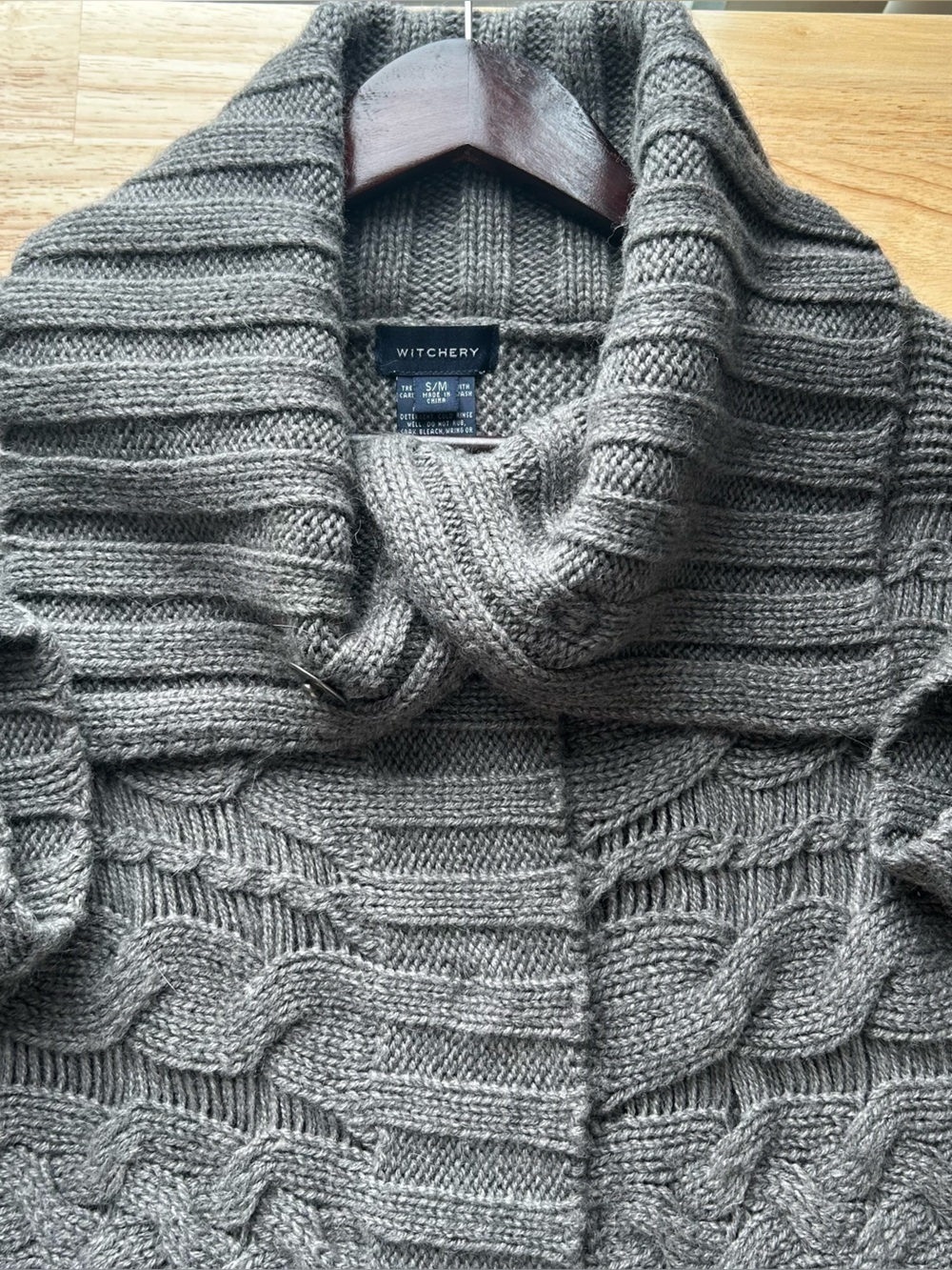 Wool/Alpaca Short Sleeve Chunky Knit with Snap Buttons, Women's size S